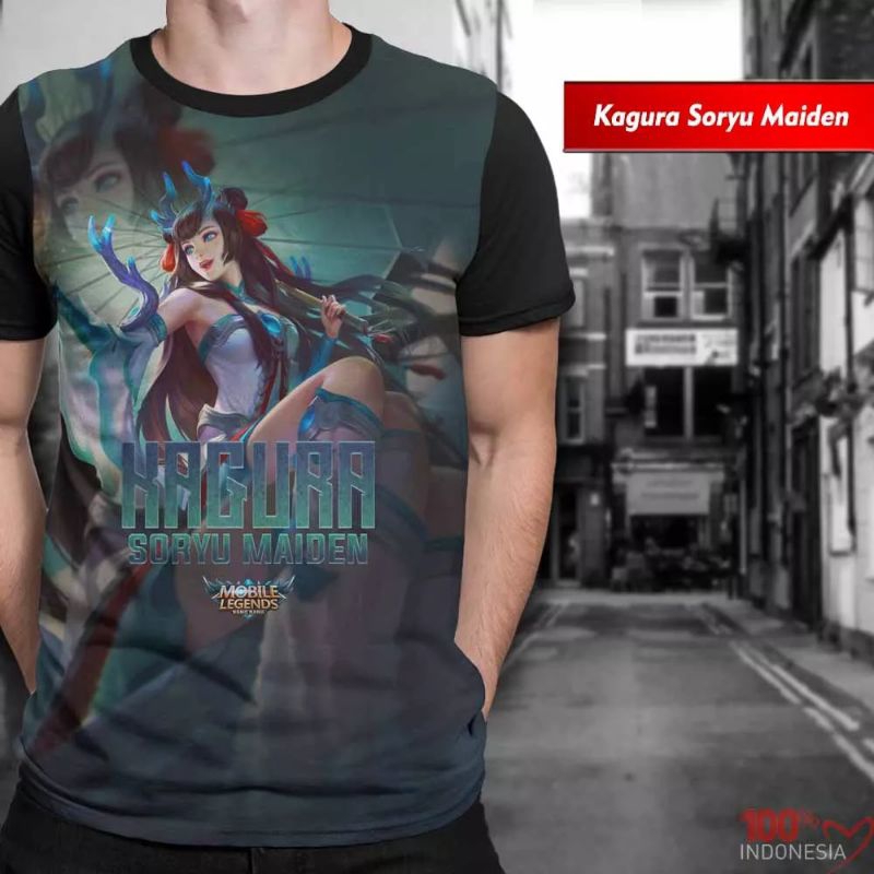 KAOS ML KAGURA SORYU MAIDEN KAOS DISTRO 3D FULLPRINTING