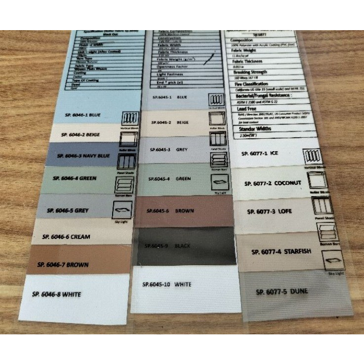 Roller Blind Sharp Point Dimout Blackout Tirai Jendela Gorden Gulung Kerai Kain Krey Murah