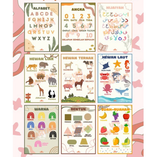 Poster Edukasi Anak Aesthetic