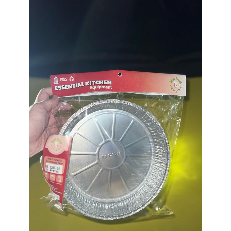 Alumunium Foil Cup Bulat Rx1200 / Aluminium Foil Tray Rx 1200 TANPA TUTUP @5pcs (berat : 150gr)