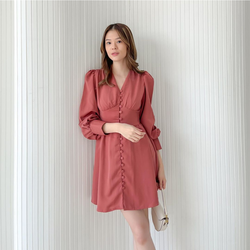 GRISELLA LONGSLEEVE PUFFY DRESS PREMIUM KOREA - MINI DRESS SEXY - DRESS TANGAN PANJANG - DRESS PESTA / KONDANGAN - GLAM DRESS - HADIAH / KADO ULTAH WANITA
