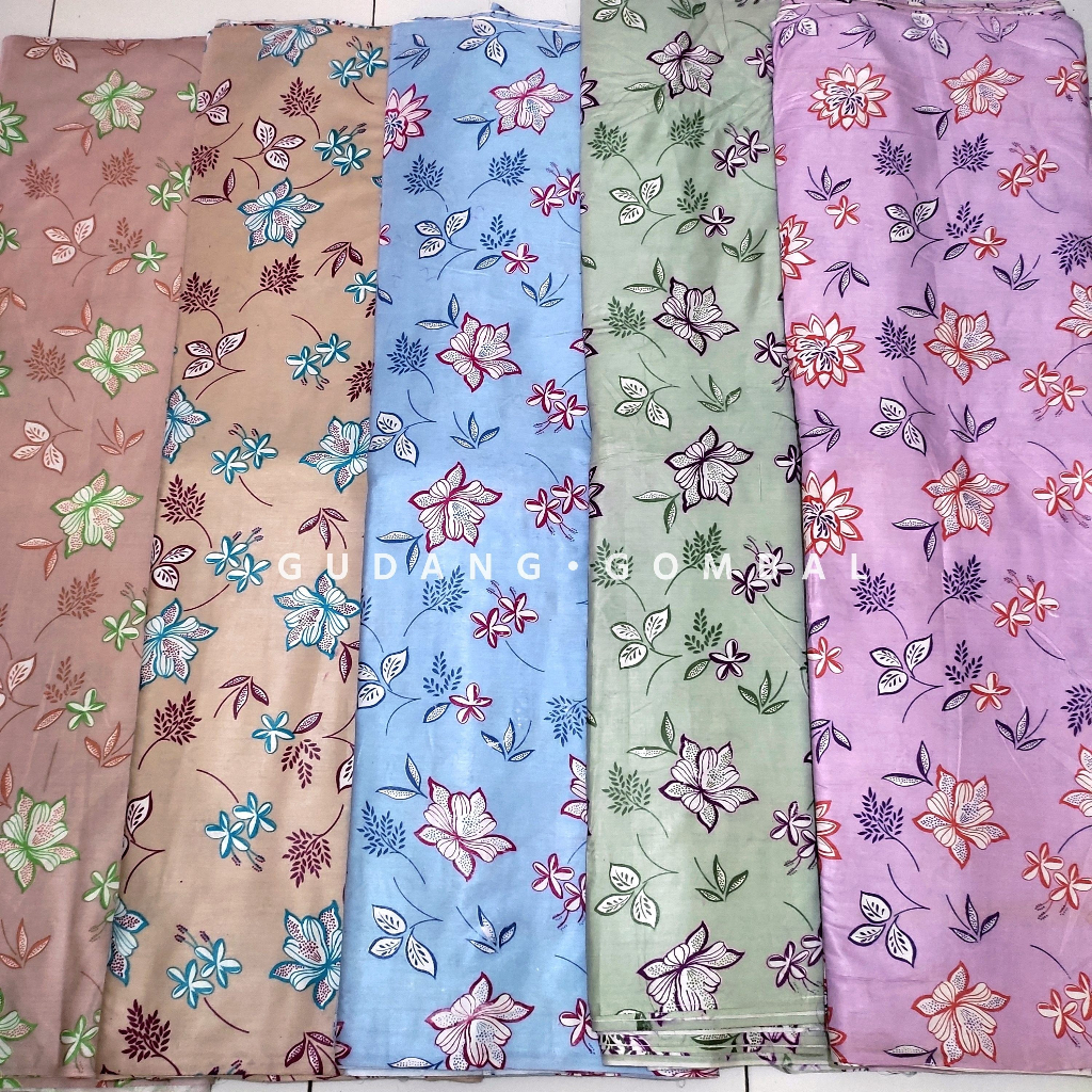 Kain Rayon Motif Bunga Bahan Mukena Daster (harga per 0,5m)