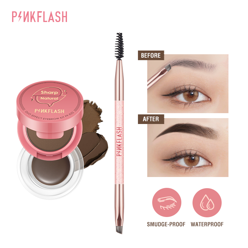 PINKFLASH 2-in-1 Eyebrow Cream &amp; Powder Gel pomade Eyeliner Waterproof