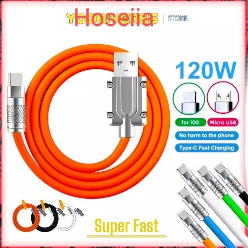 KABEL DATA SUPER AWET FAST CHARGING 120WATT MICRO USB /TYPE C /LIGHTNING KAULITAS BAGUS