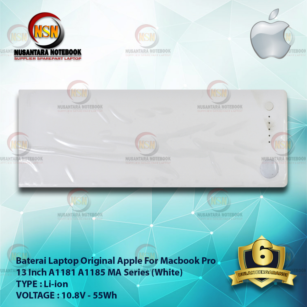 Baterai Apple Mac 13Inch A1181 A1185 MA Series 10.8V 55Wh