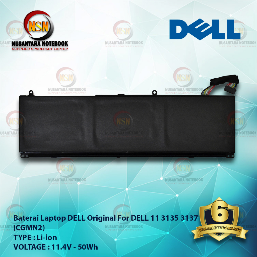 Baterai Laptop DELL ORI 11 3135 3137 CGMN2 11.4V 50Wh