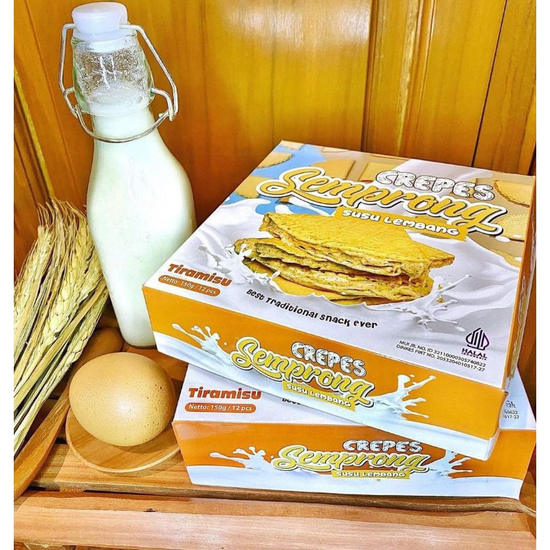 CREPES SEMPRONG SUSU LEMBANG - CREPES BANDUNG ISI 12pcs 165GRAM - CREPES SUSU LEMBANG