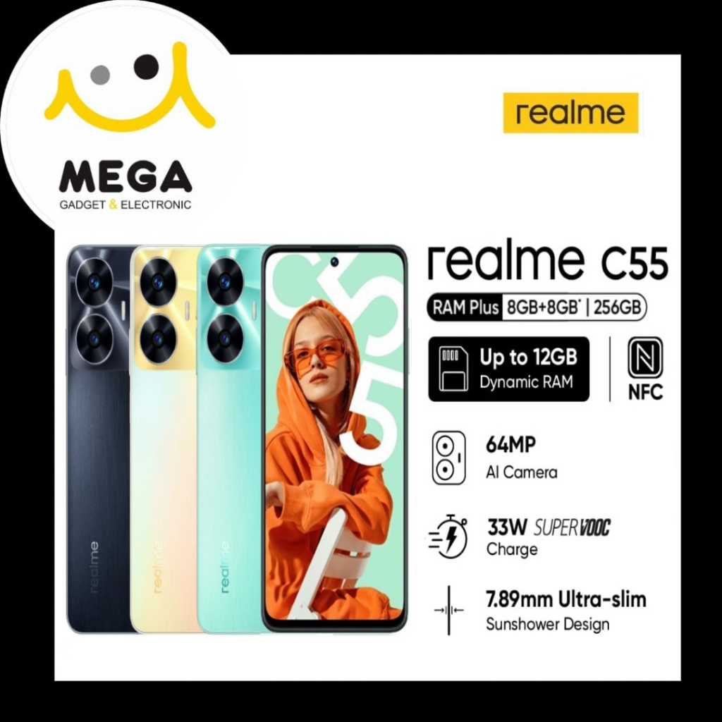 Realme C55 8GB + 256GB Garansi Resmi Realme Indonesia