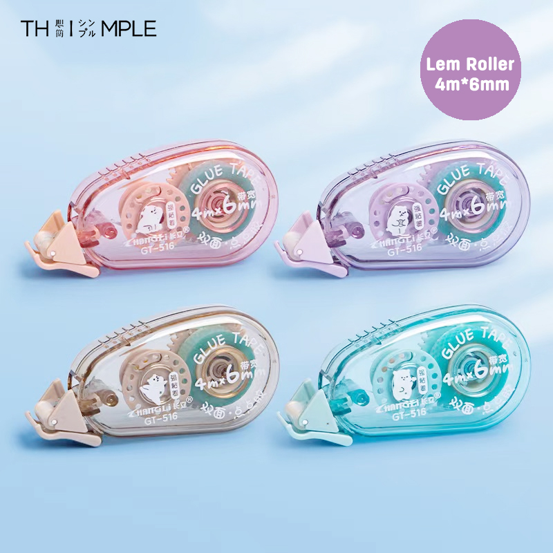 

4m*6mm Lem Roller/Adhesive Roller/Double tape / Glue Tape Super Kuat Tidak Beracun-THIMPLE