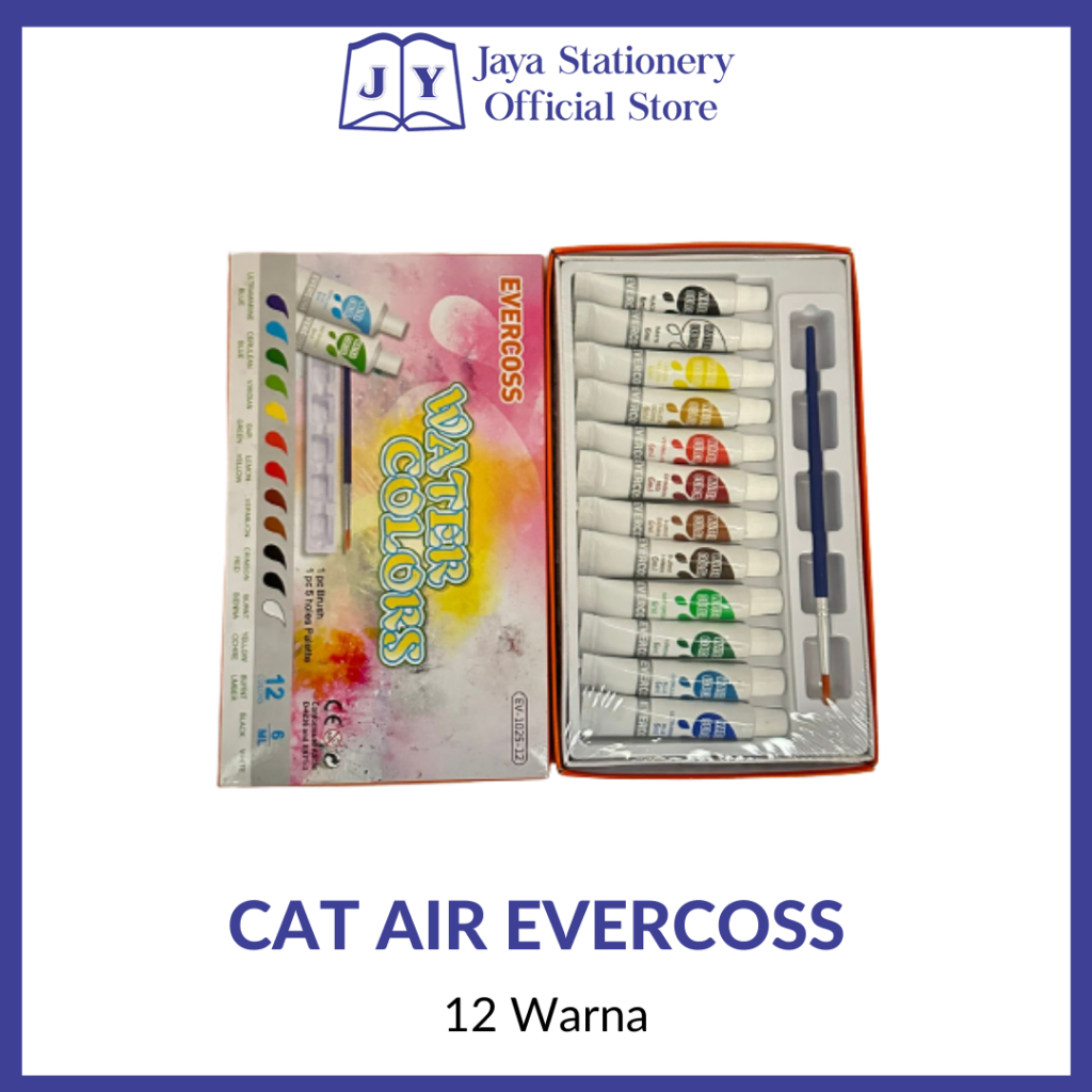 

[BISA COD] Cat Air / Water Colors merk Evercoss 12 warna