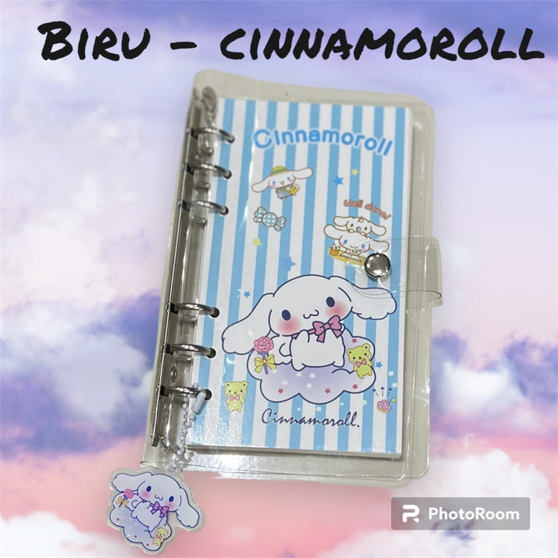 Binder Sanrio Binder Momo Cute A6ring 100lbr /Buku jurnal Sanrio Melody Kuromi CinnamonRoll/ Buku jurnal momo cute girl