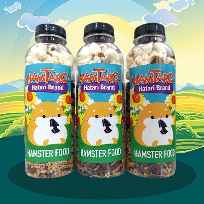 HATARI - Makanan Hamster Mix Biji Bijian GRATIS Popcorn Snack Hamster Camilan Hamster Sehat Hamster Food