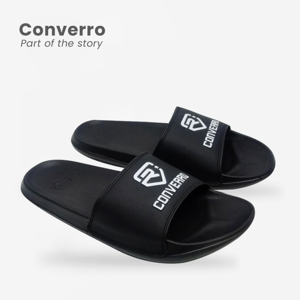 Sandal Slide CONVERRO Pria Wanita | Sandal Selop Cowo Cewe | Sendal Slop | Sandal Flop TERBARU