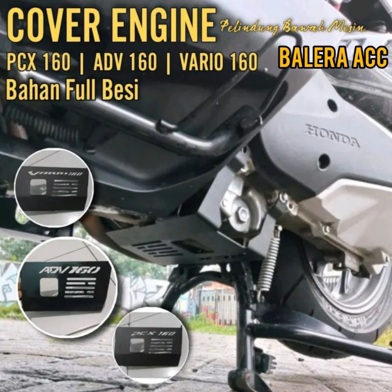 Cover Engine Pelindung Bawah Mesin ADV 160 PCX 160 VARIO 160 Beat Scoopy 2021 - 2023 BESI TEBAL KUALITAS PREMIUM