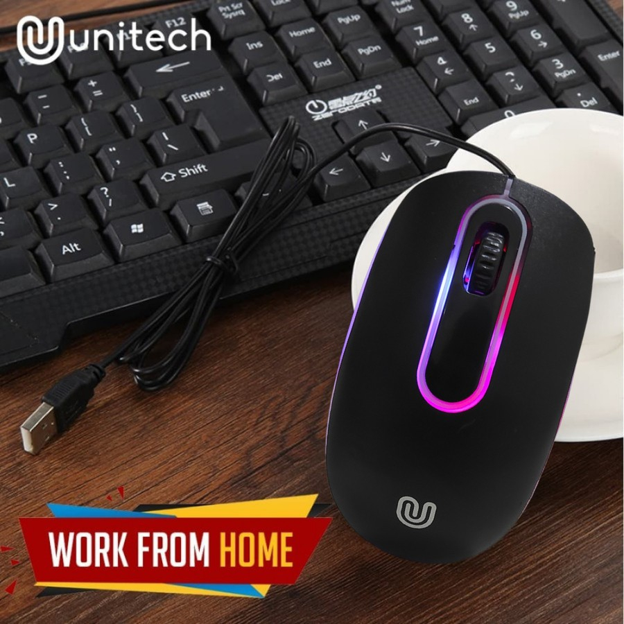 Unitech Optical Mouse G7 Wired Kabel USB 1200DPI LED
