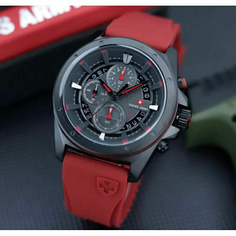 JAM TANGAN SWISS PREMIUM CHRONOGRAPH AKTIF KASUAL TERLARIS