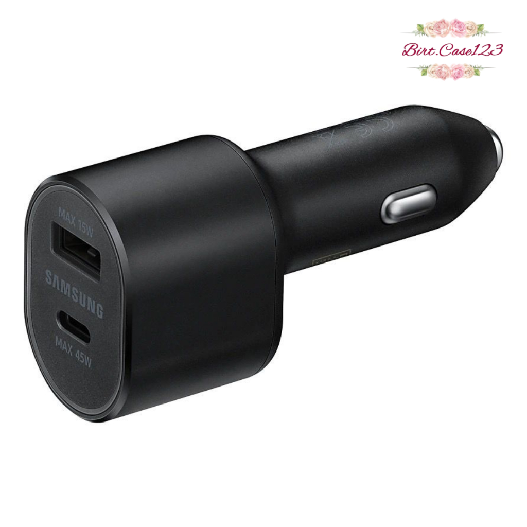 Saver Cashan mobil SAMSUNG 45W + 15W Super Fast Dual Car Charger 45W+15W Original100% pengisian daya super cepat dapat kabel c to c BC8070