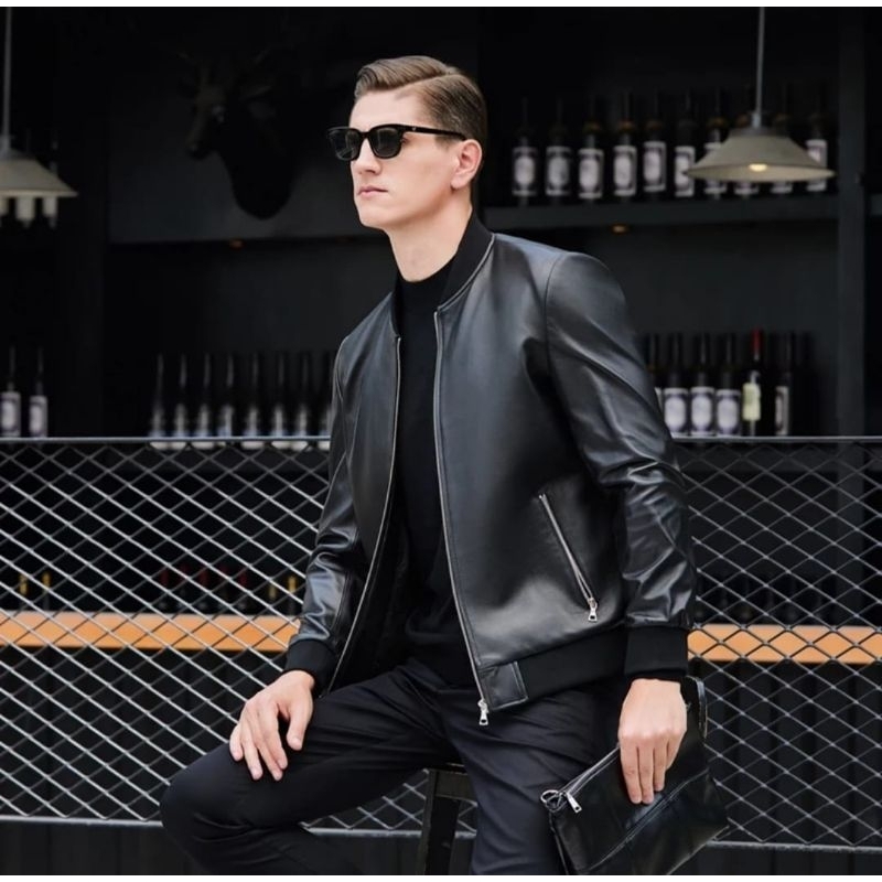 Jaket Semi Kulit/Jaket Kulit Kren/Jaket Kulit Pria/ jaket new trend