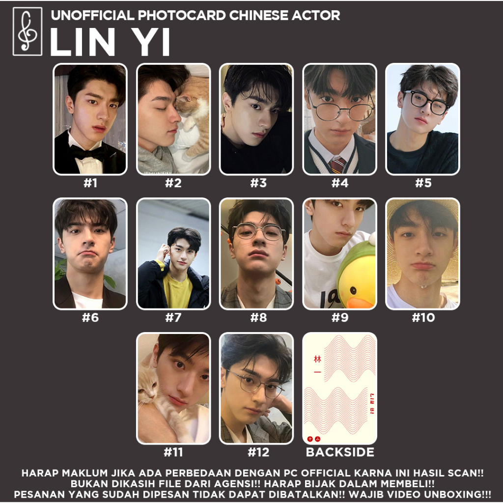 [CHINESE ACTOR] PHOTOCARD LIN YI FANMADE