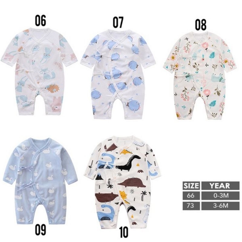 Romper Bayi Kancing Kimono - Sleepsuit Bayi Newborn M180