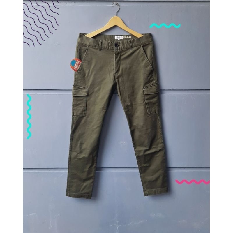 Celana Panjang POLHAM IMPROVES size 31-34 Cargo Denim Jeans Outdoor Formal army hitam