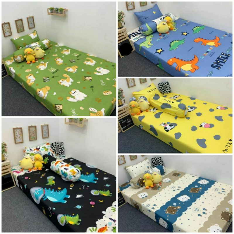 grosir_solo || SPREI MOTIF ANAK JAMUR DINOSAURUS DINO BLACK | KARAKTER KARTUN