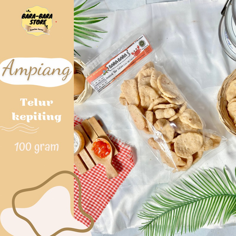 

Ampiang telur kepiting/getas kurau/cemilan instan kemasan 100gram