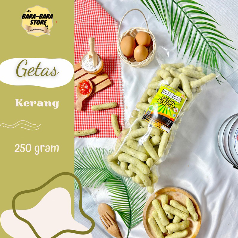 

Getas kerang /kretek kurau/cemilan instan/snack bangka kemasan 250gram