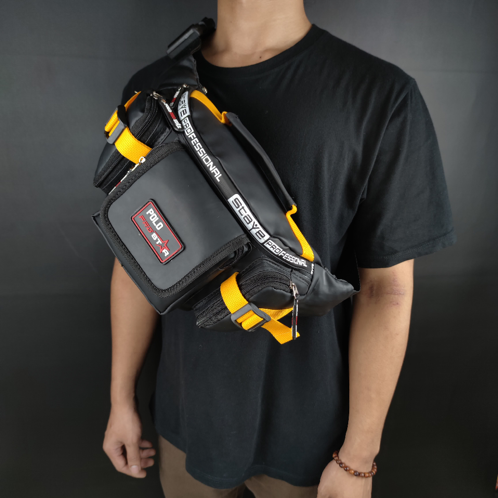 TAS PRIA ANTI AIR Waistbag Tas Pinggang Tas Selempang Terbaru Original Polo Prostar Waterproof
