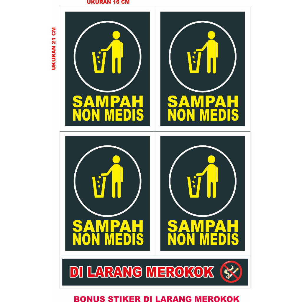 STIKER SAMPAH UK A3