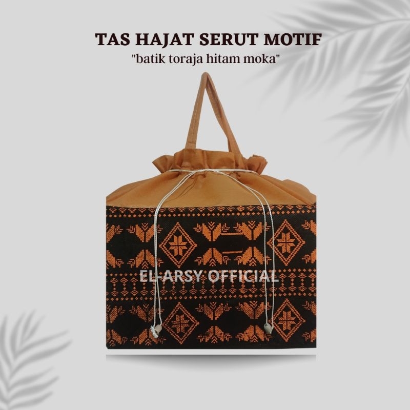 Tas Hajat Serut/Tas Hajatan 22×22/Tas nasi spunbond/Tas serut Motif /Tas Hantaran Kain Spunbond