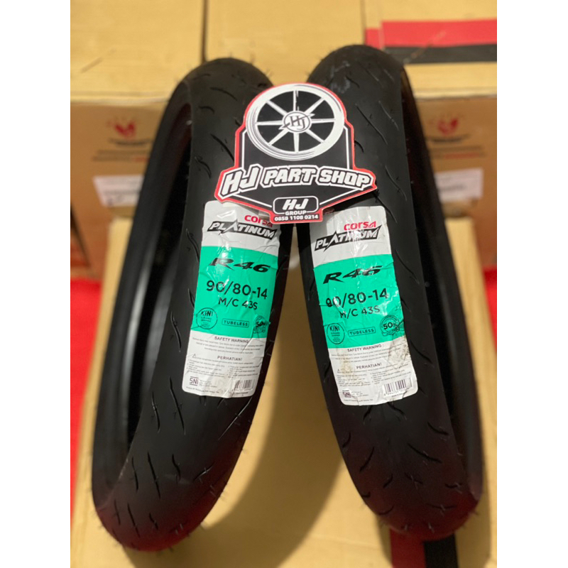 Ban Corsa R46 90/80 Ring 14 Soft Compound, Tubeless Paket Ban Corsa R46 Vario 125 / Vario 150 Corsa 