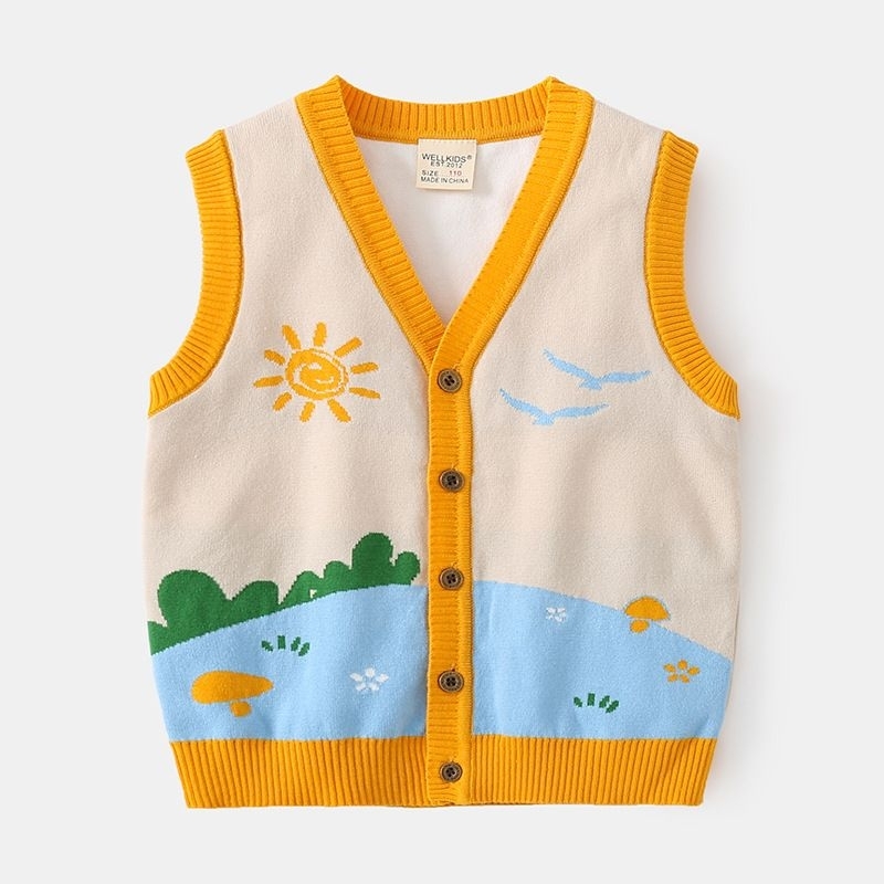 Vest rajut anak laki laki umur 3-8 tahun/ Vest knit anak laki laki/ Vest anak laki laki import/ Luaran baju anak laki laki/ Vest anak laki laki import