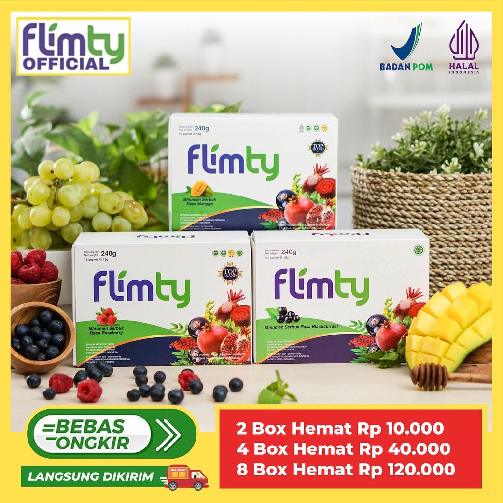 

Flimty 9 sachet PENGIRIMAN SETIAP HARI BISA INSTANT & SAMEDAY OBAT DIET MINUMAM PENCAHAR PELANGSING MENJAGA GULA DARAH MINUMAN DIET MINUMAN DETOX OBAT DETOX MELANCARKAN BAB MEN ANTIOXIDAN MULTIVITAMIN KEBUGARAN VITAMIN DETOX OBAT PELANGSING UNISEX