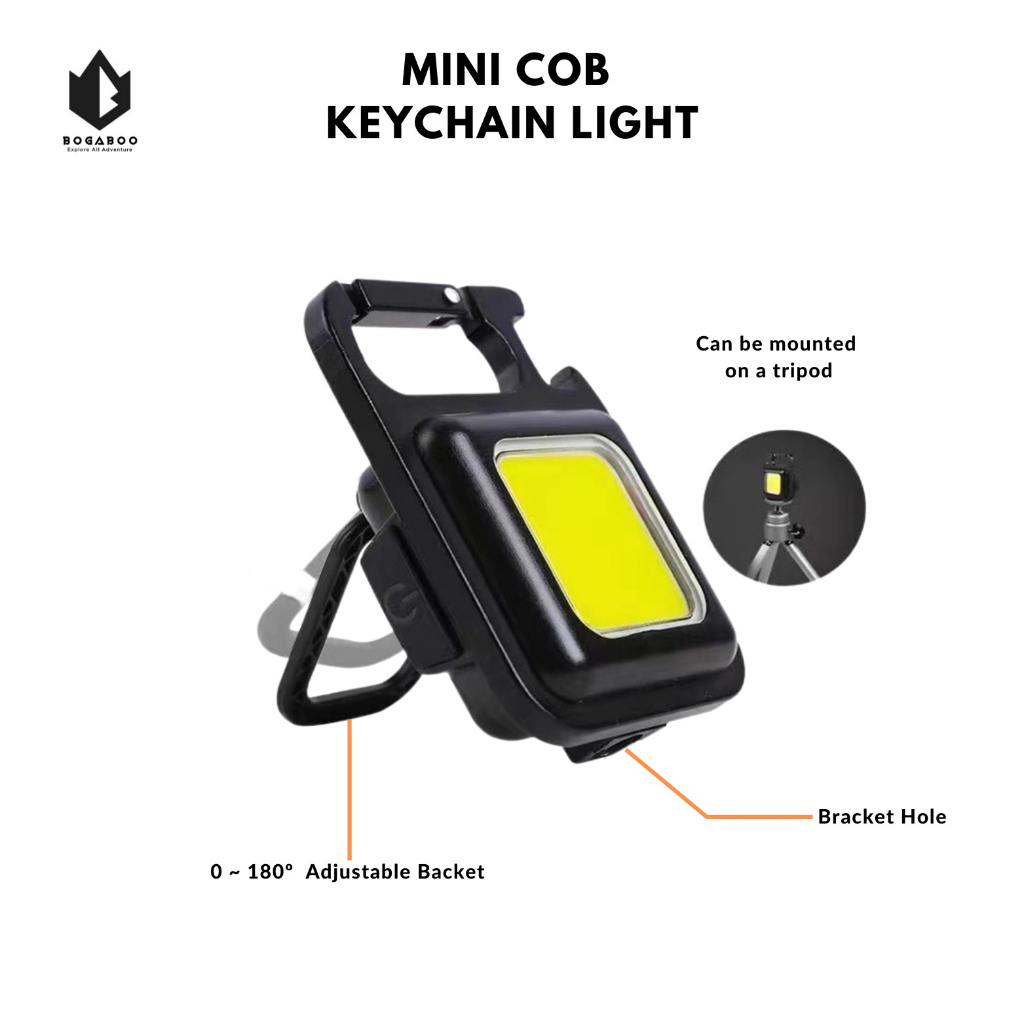 Lampu Senter Mini Gantungan Kunci Welite - LED COB - Lampu Cas USB Type-C - Senter MINI COB  Keychain Light