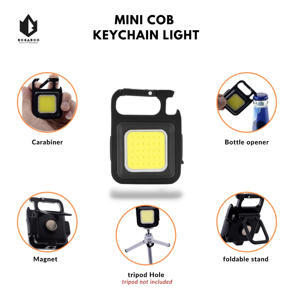 Lampu Senter Mini Gantungan Kunci Welite - LED COB - Lampu Cas USB Type-C - Senter MINI COB  Keychain Light