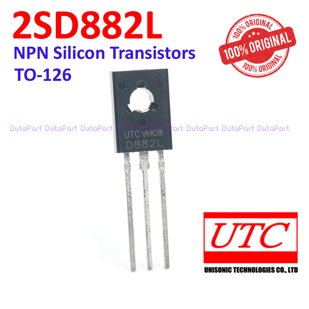 2SD882L D882L ORIGINAL UTC UNISONIC TAIWAN NPN Transistor D882 TO-126