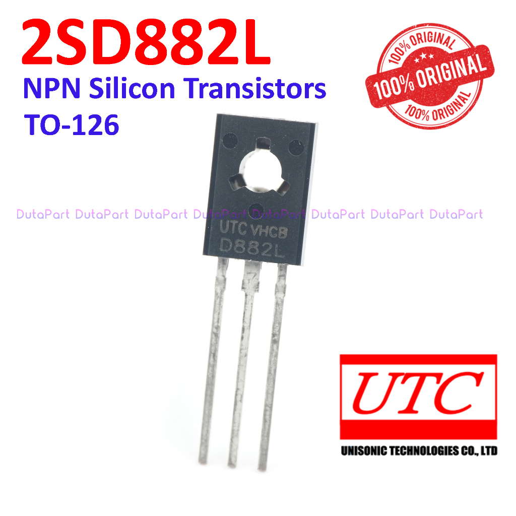 2SD882L D882L ORIGINAL UTC UNISONIC TAIWAN NPN Transistor D882 TO-126