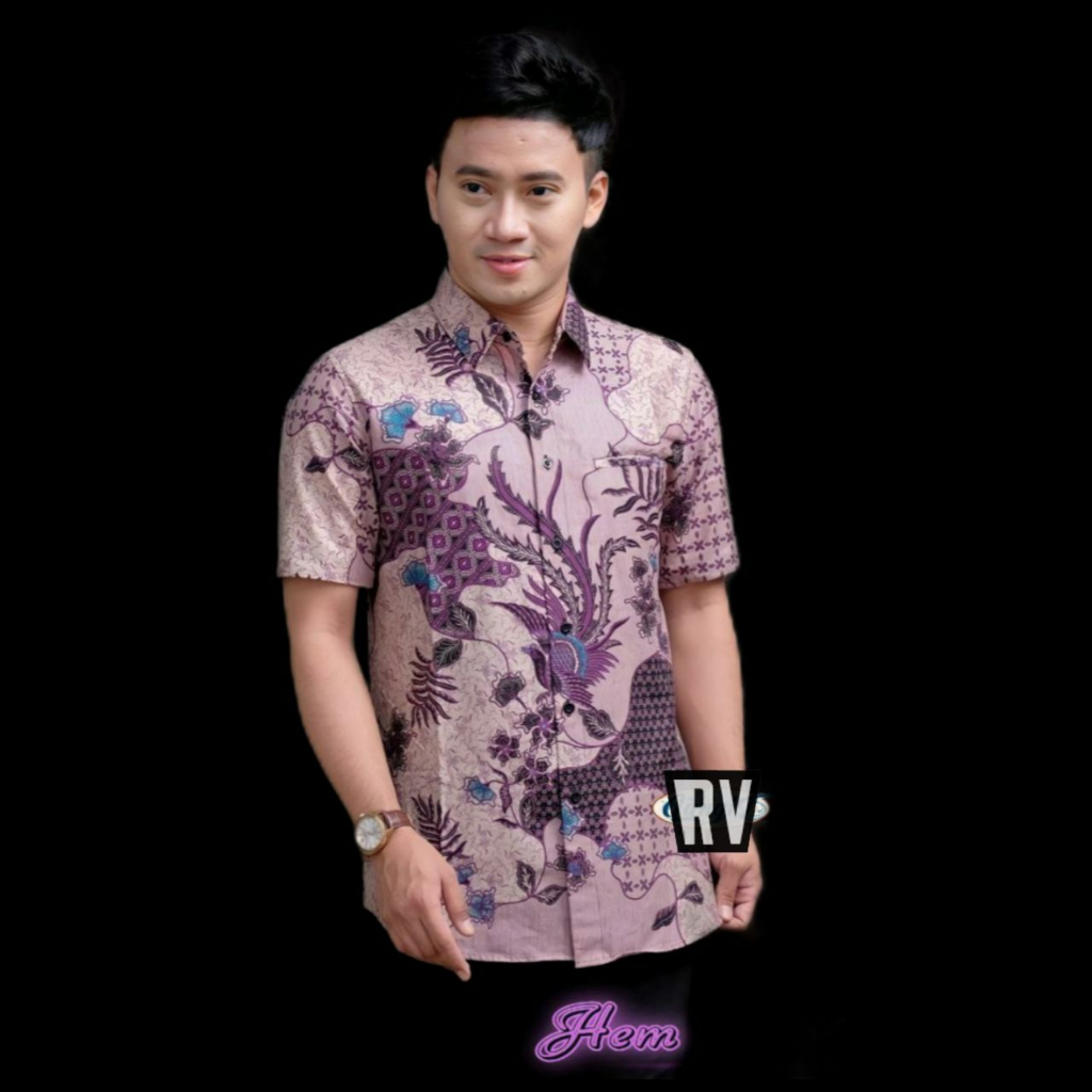 BIG SALE KEMEJA BATIK PRIA MURAH M L XL XXL JUMBO BATIK BIG SIZE HRB026 TREND MASA KINI