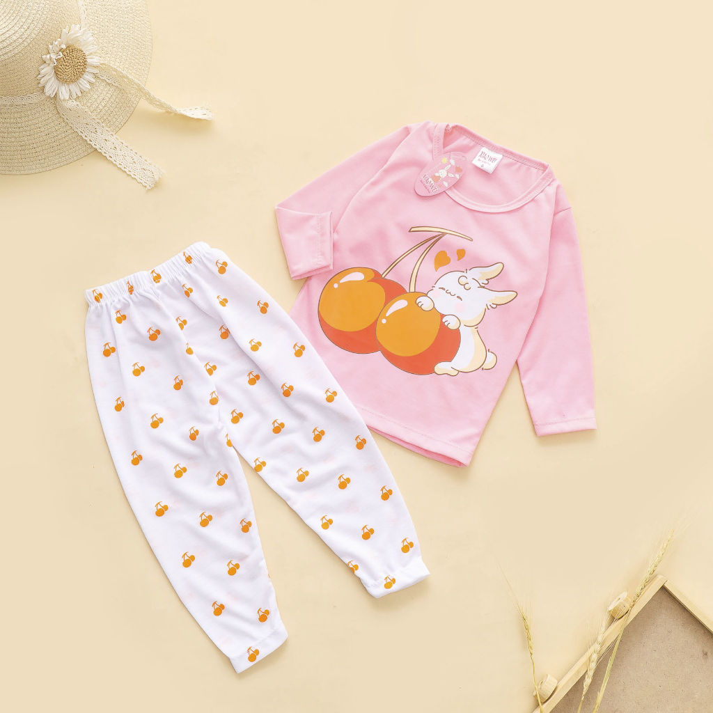 (ISI 7 SETEL) Setelan Anak &amp; Bayi Piyama Tidur / Baju Anak Anak Unisex 0 - 4 Tahun