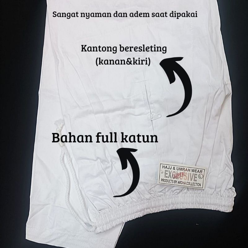 EXCLUSIVE CELANA HAJI UMROH PRIA/CELANA DALAMAN HAJI UMROH PRIA/CELANA PRIA/CELANA FULL KATUN/CELANA