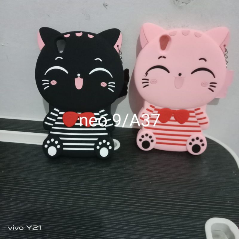 Oppo A16 A54   A55 4G  A16s Karakter Mimi Cat Kucing soft casing unik 3D terbaru