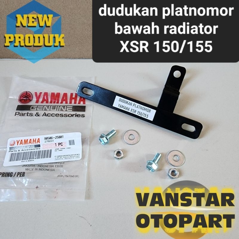 pangkon dudukan plat nomor depan XSR 155R vixion bawah radiator (SET BAUT)