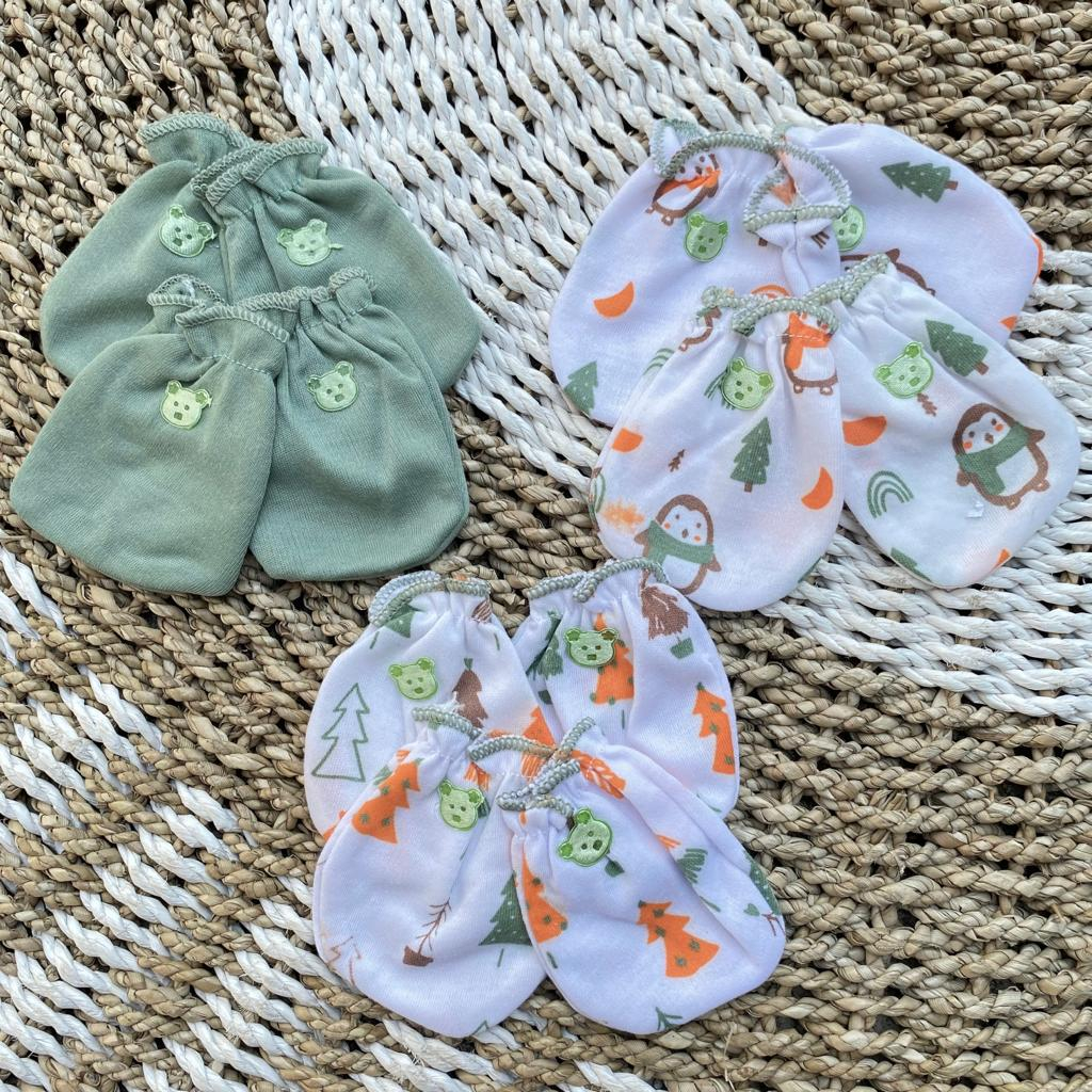 3 Pasang Sarung Tangan Kaki Sarung Tangan Sablon Sartaki bayi kaos kaki bayi DNW BABY