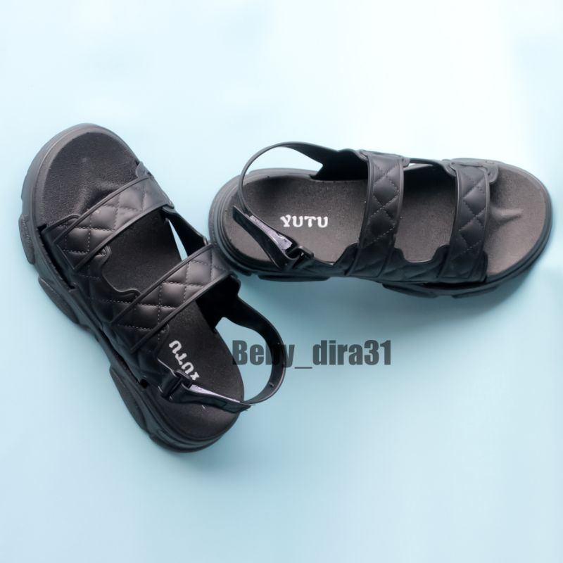 Sandal Gunung Model Wedges Tinggi 3 cm Kekinian Bahan Karet/Yt-9102-6 H