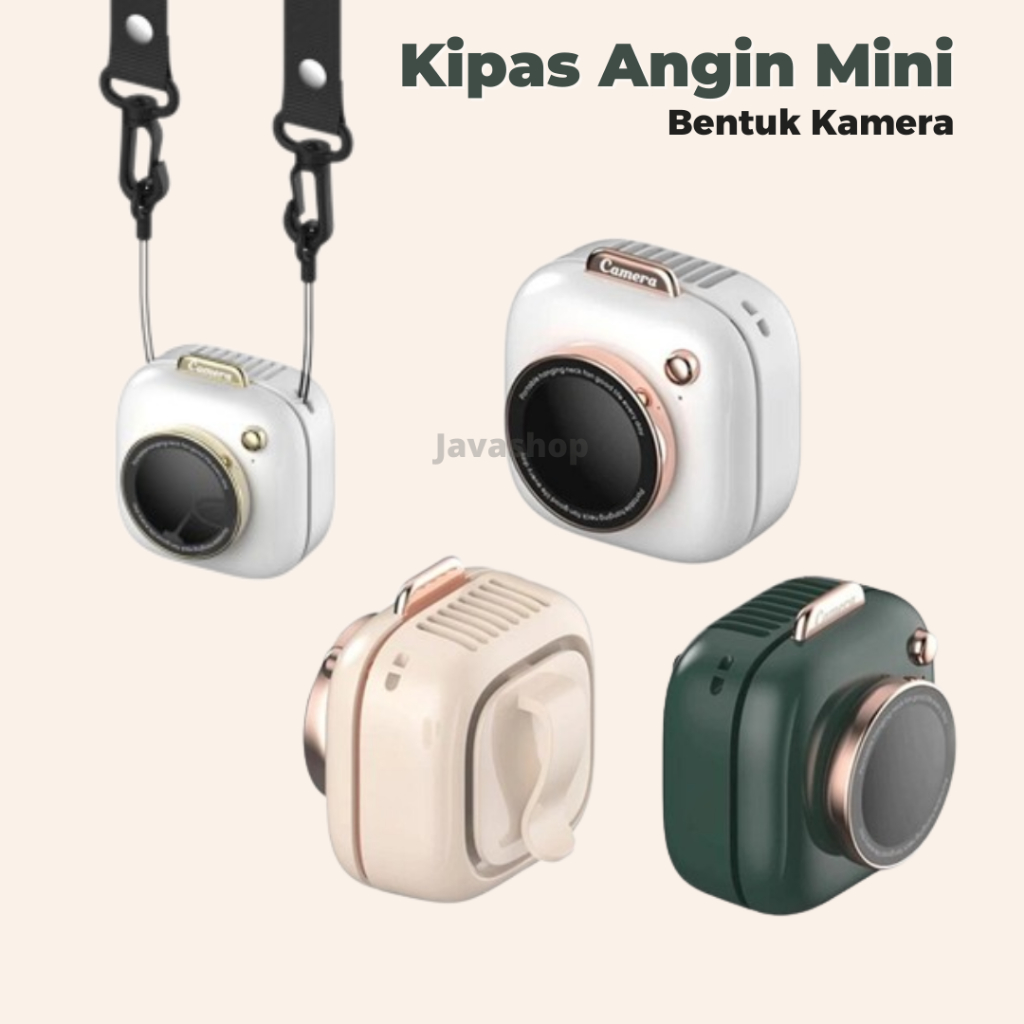 JAVASHOP Kipas Angin Mini Portable Bentuk Kamera Camera Portable Fan