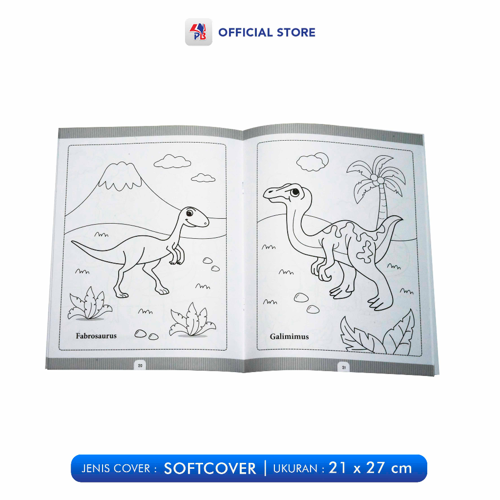 Buku Anak TK PAUD Buku Stiker : Mewarnai + Stiker Dinosaurus