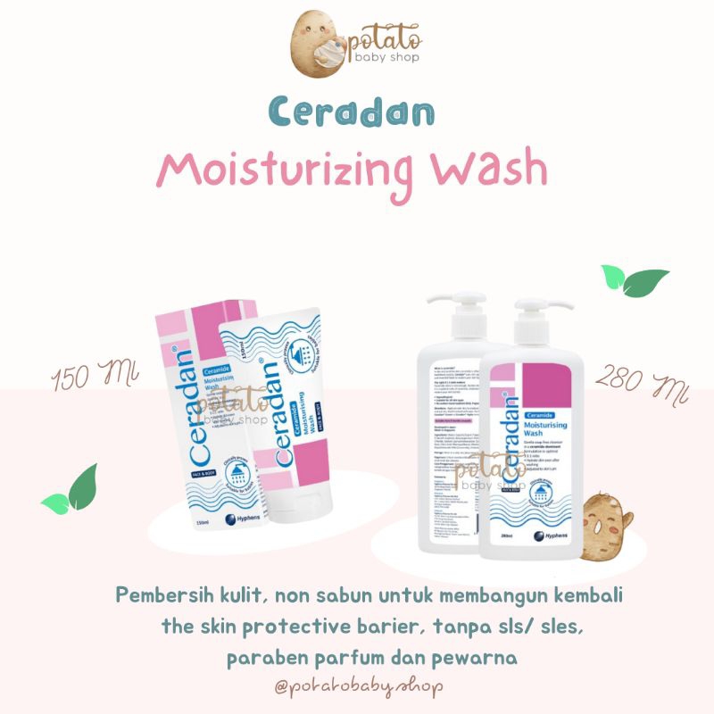 Ceradan - Moisturising Wash 150 ml &amp; 280 ml - Pembersih