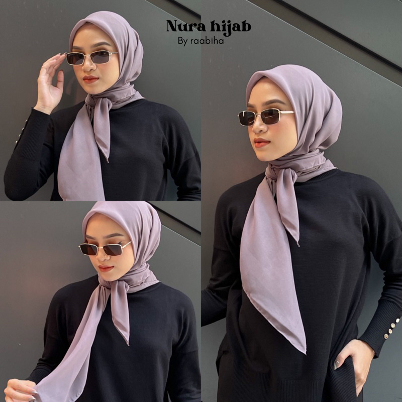 RAABIHA | Nura Hijab Square | Kerudung Anti Letoy | Pollycotton Premium