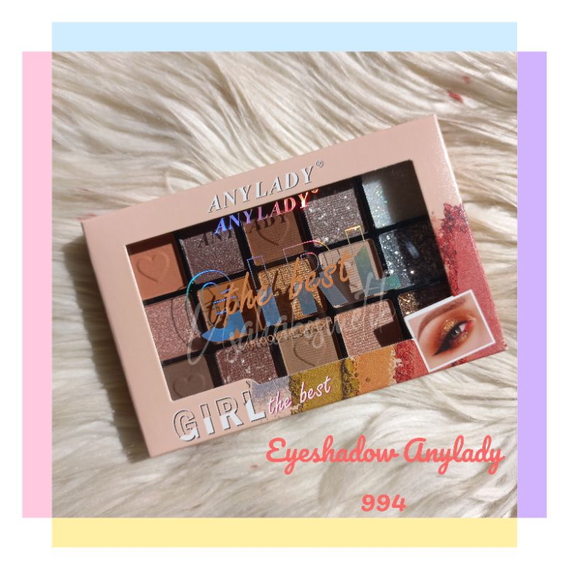 ECER 994 EYESHADOW ANYLADY 15 WARNA THE BEST GIRL MAKE UP